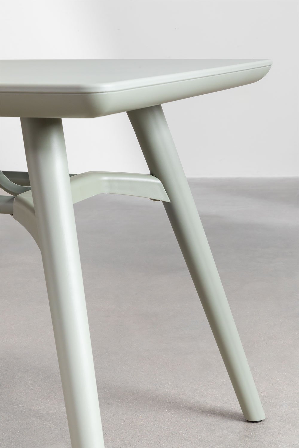 Set da tavolo rettangolare 135x80 cm e 4 sedie da giardino in polipropilene Scand, immagine della galleria 5