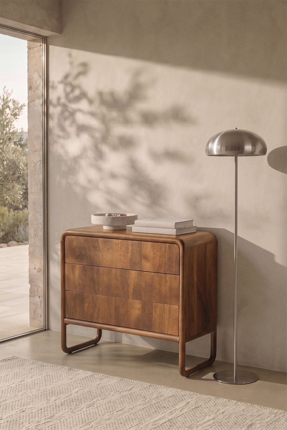 Cassettiera 90x40 cm in legno di mango Maupaul, immagine della galleria 1