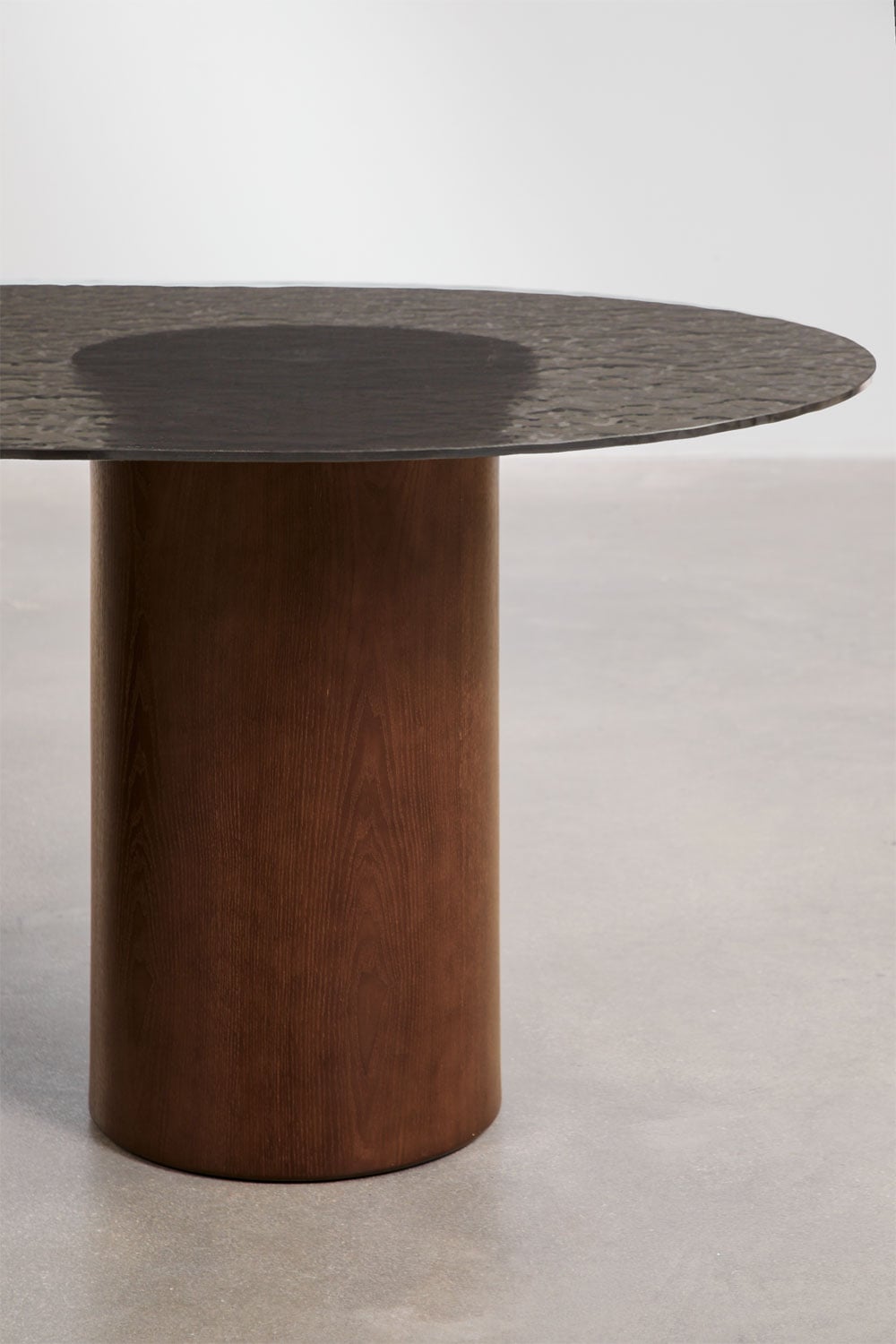 Oval dining table 220x110 cm in tempered glass and MDF Asgri, immagine della galleria 5