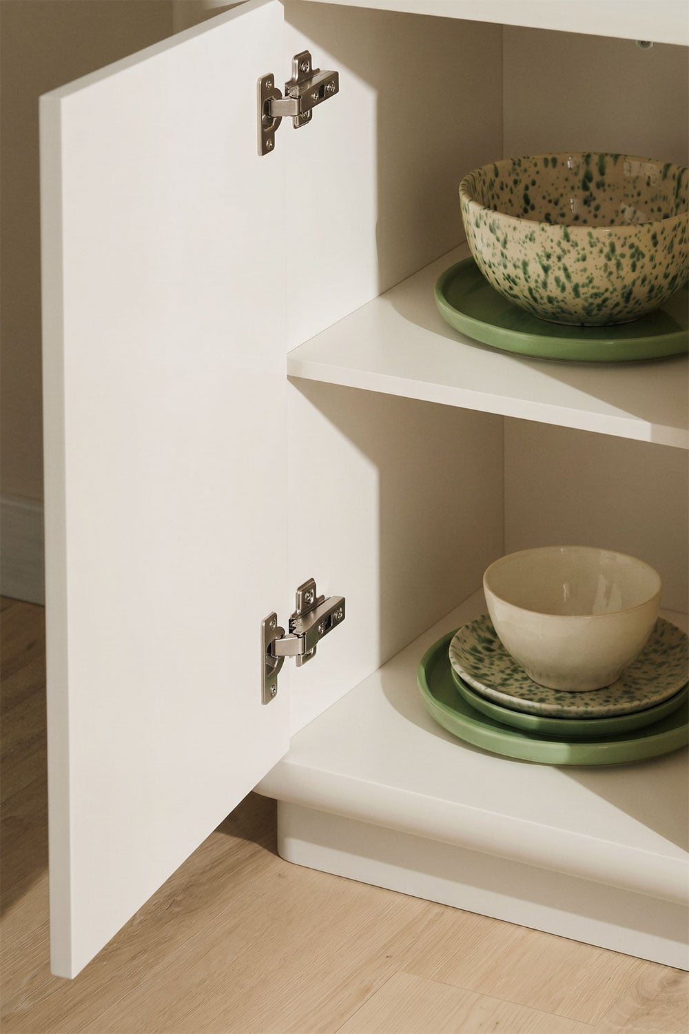 Credenza rettangolare 150x40 cm in MDF bianco gardenia Cixila, immagine della galleria 2