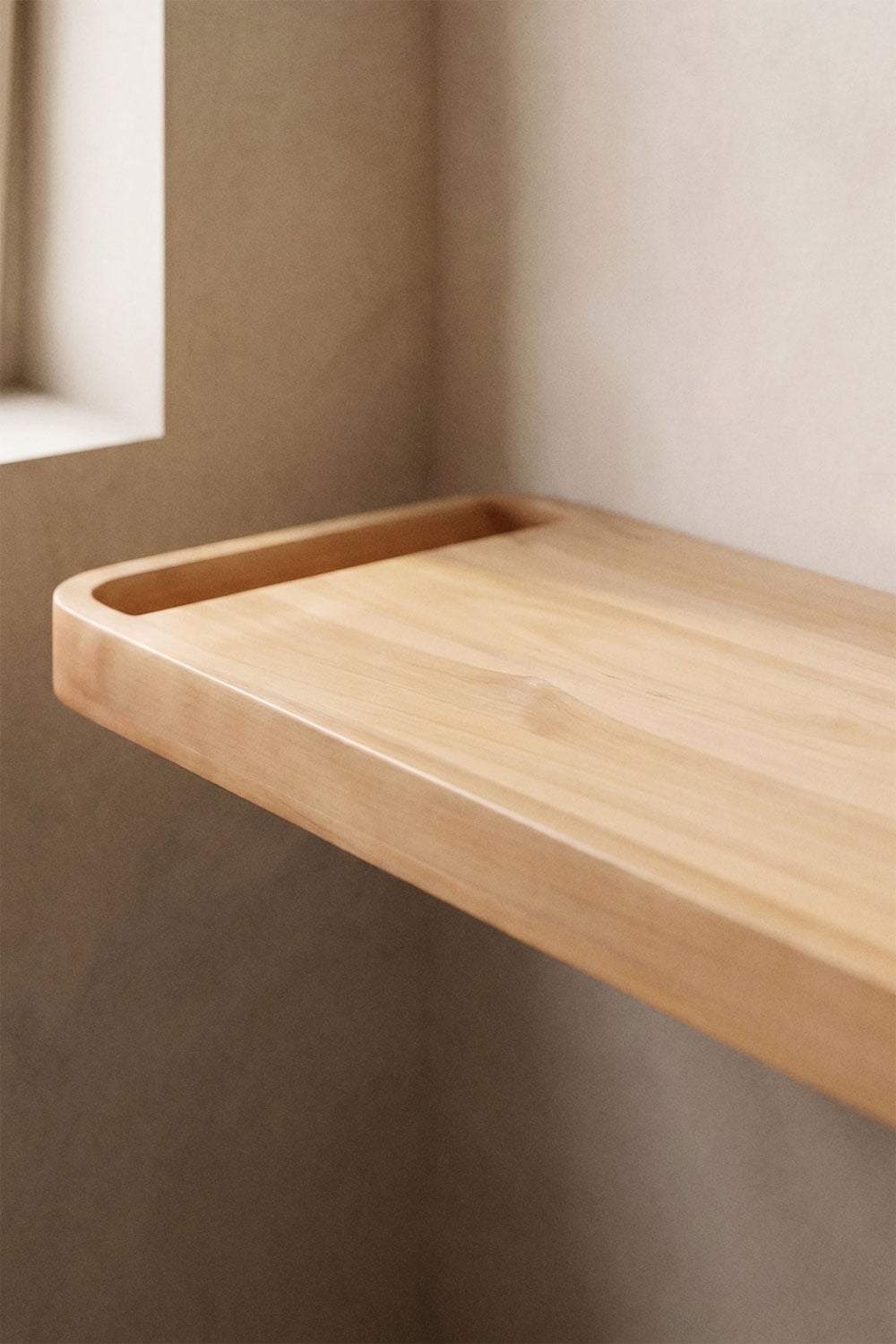 Set di mobili da bagno sospeso 110x45 cm in legno di teak Neill, immagine della galleria 2