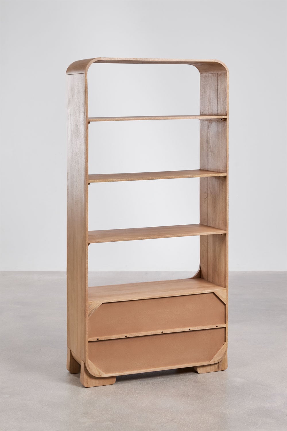 Libreria 190 cm in legno di mango e pietra naturale Kivalina, immagine della galleria 7