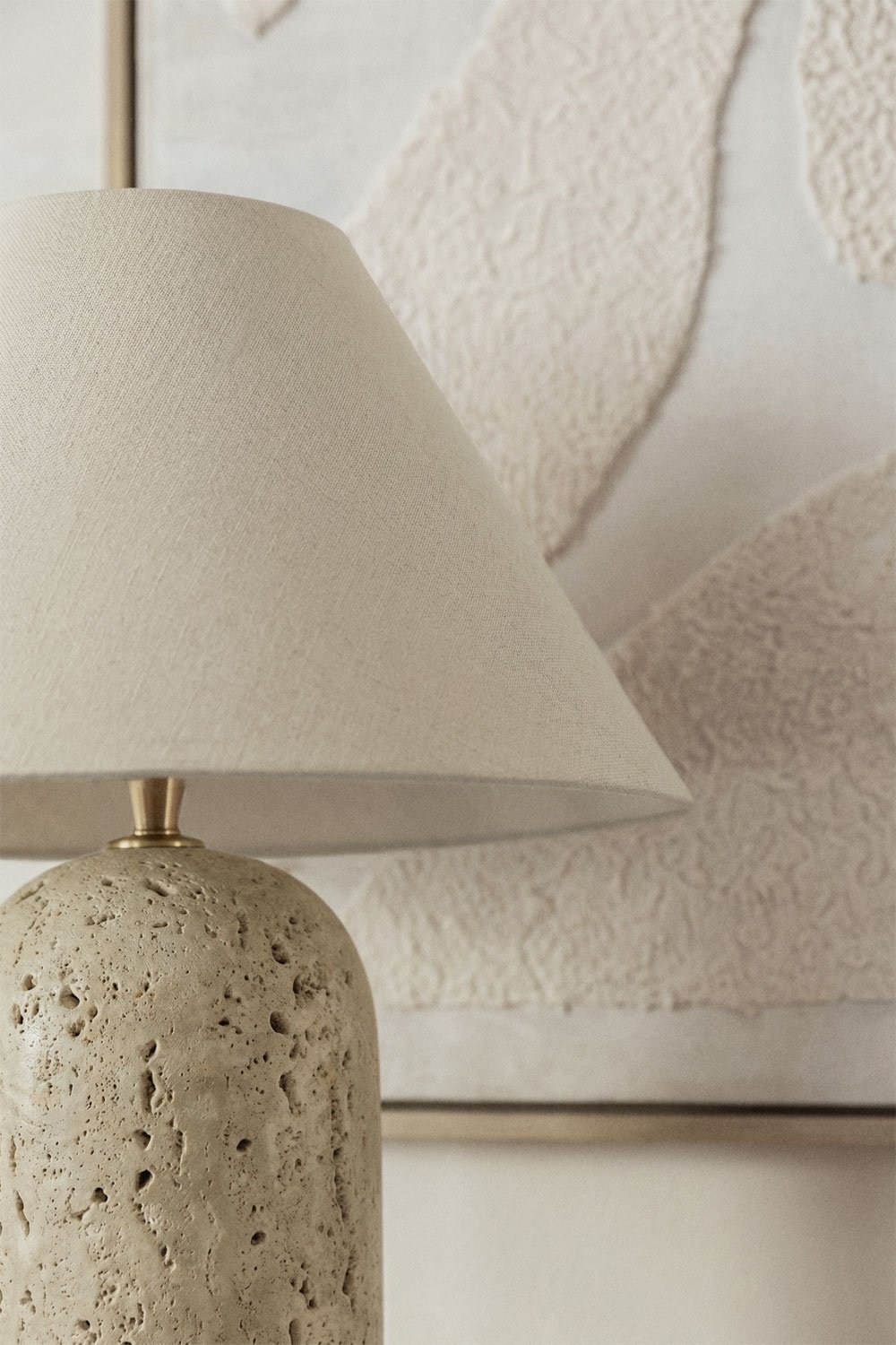 Lampada da tavolo in pietra naturale Yalvira, immagine della galleria 2