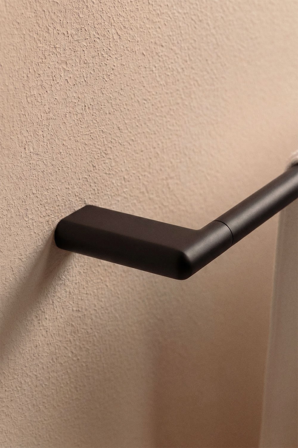 Portasciugamani da parete con barra da 60 cm per bagno in acciaio inox nero opaco Rovent, immagine della galleria 2