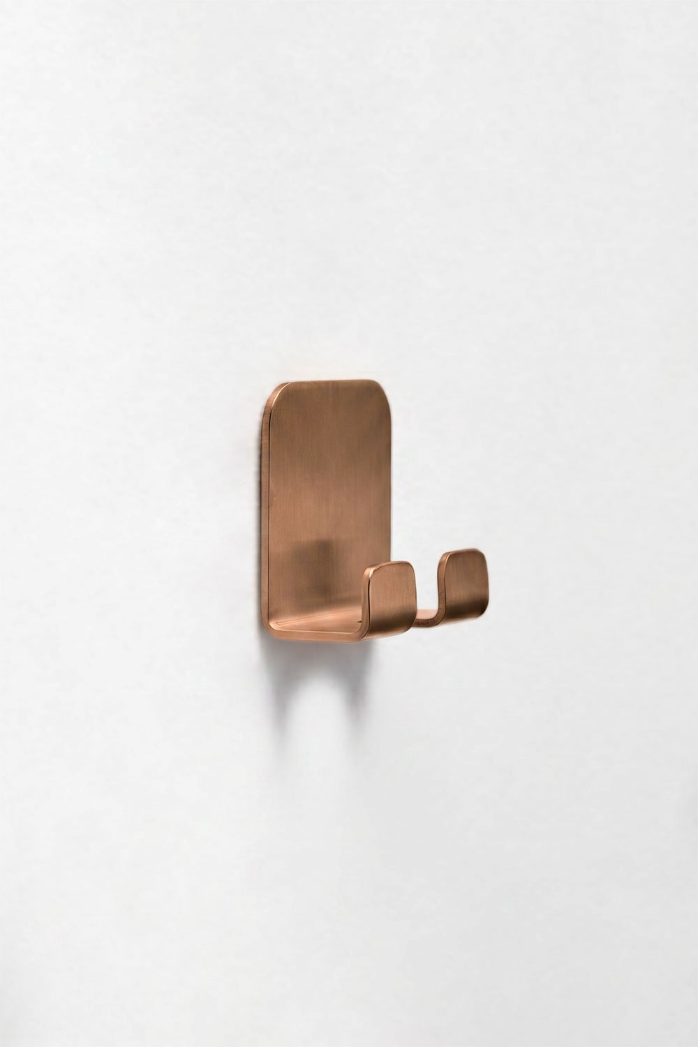 Gancio adesivo per bagno in acciaio inox oro rosa spazzolato Ondreli, immagine della galleria 2