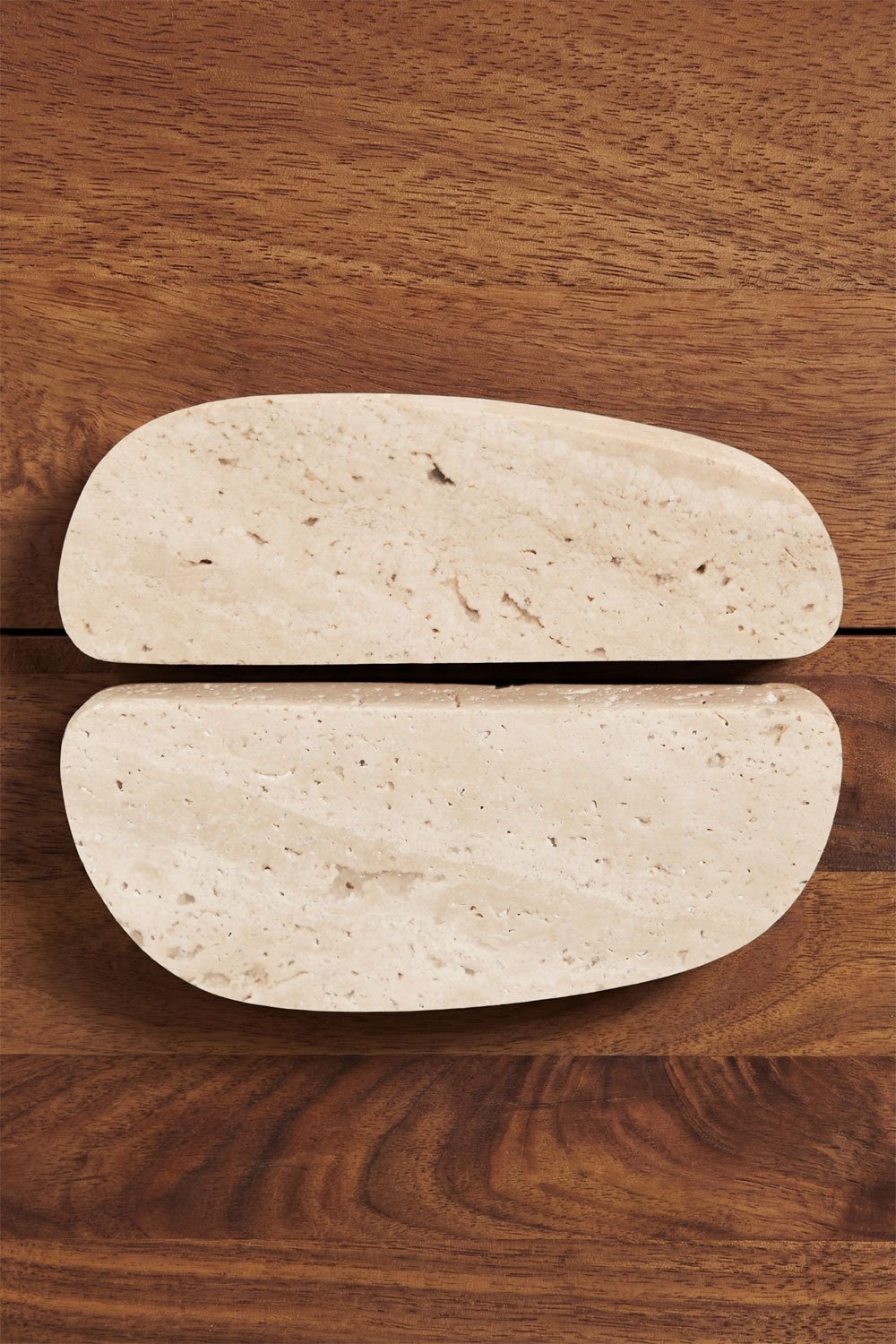 Comodino 50x35 cm in legno di mango e pietra naturale Kivalina, immagine della galleria 7