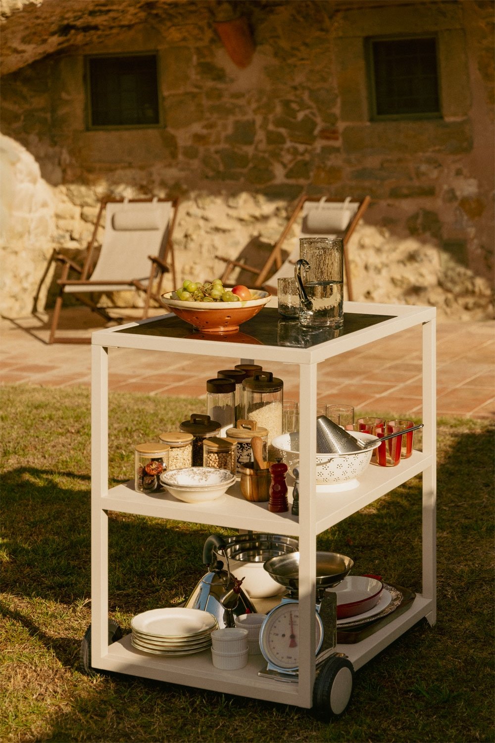 Carrello modulare da cucina da esterno in acciaio Rivana, immagine della galleria 1