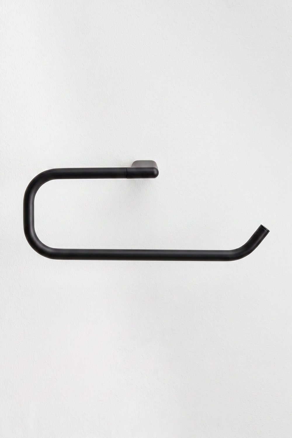 Portasciugamani da parete con barra da 30 cm per bagno in acciaio inox nero opaco Rovent, immagine della galleria 4