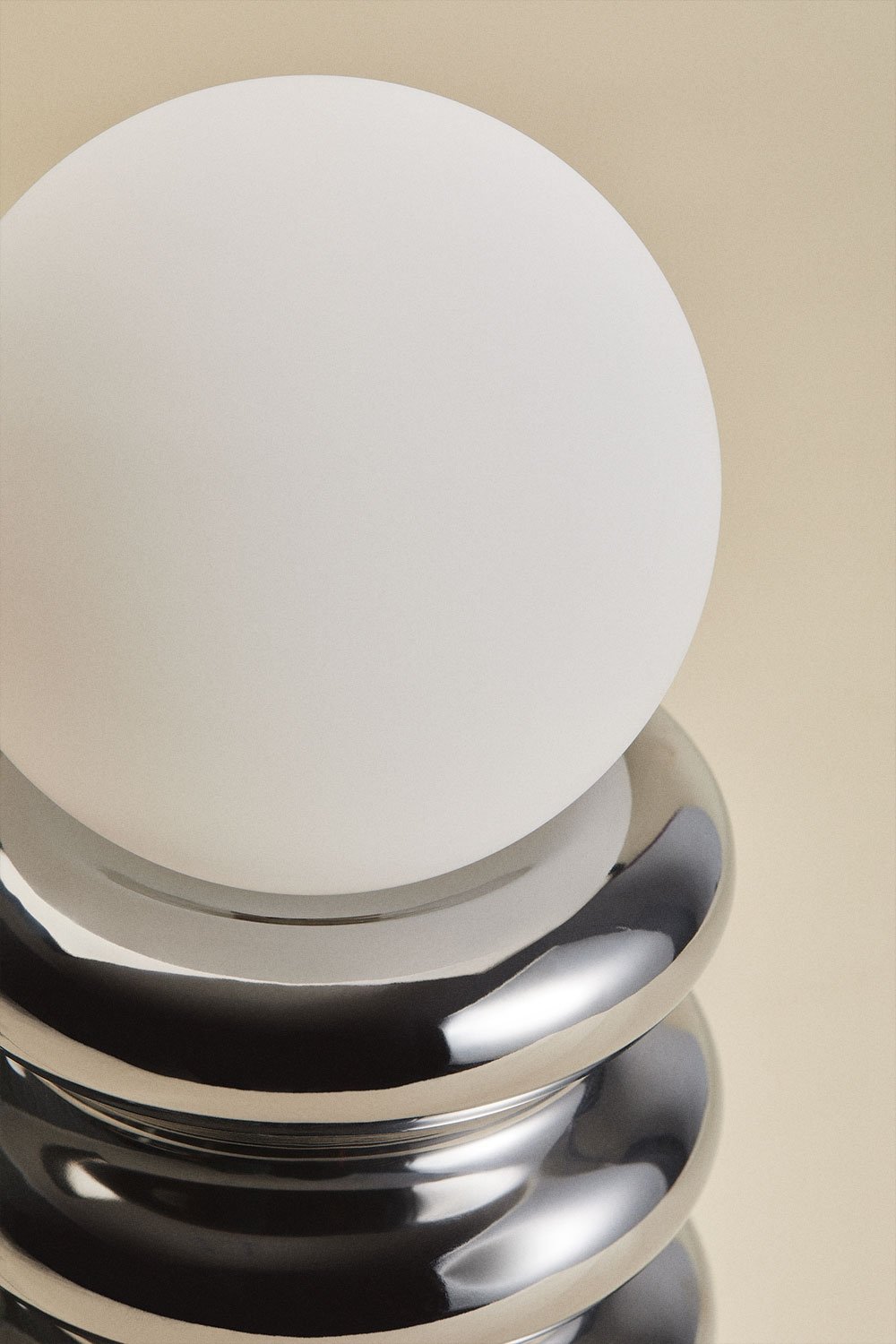 Lampada da tavolo 40 cm in ceramica con sfera di cristallo Kryx, immagine della galleria 5