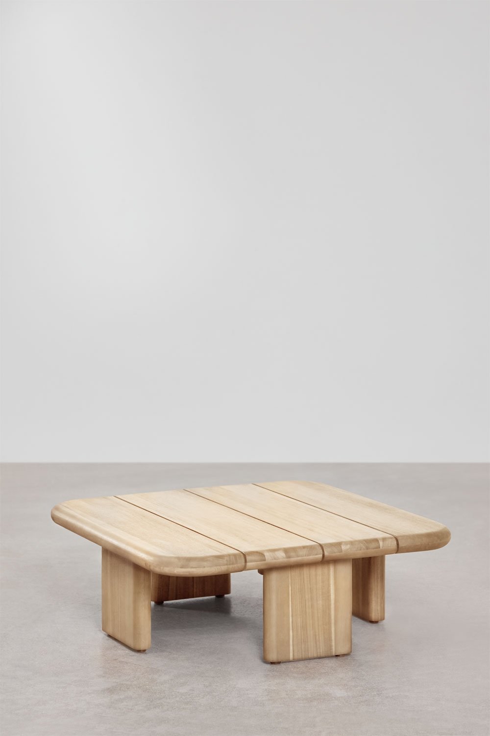 Set da giardino con 2 poltrone e tavolino quadrato 70x70 cm in rattan e legno di acacia Famara, immagine della galleria 9