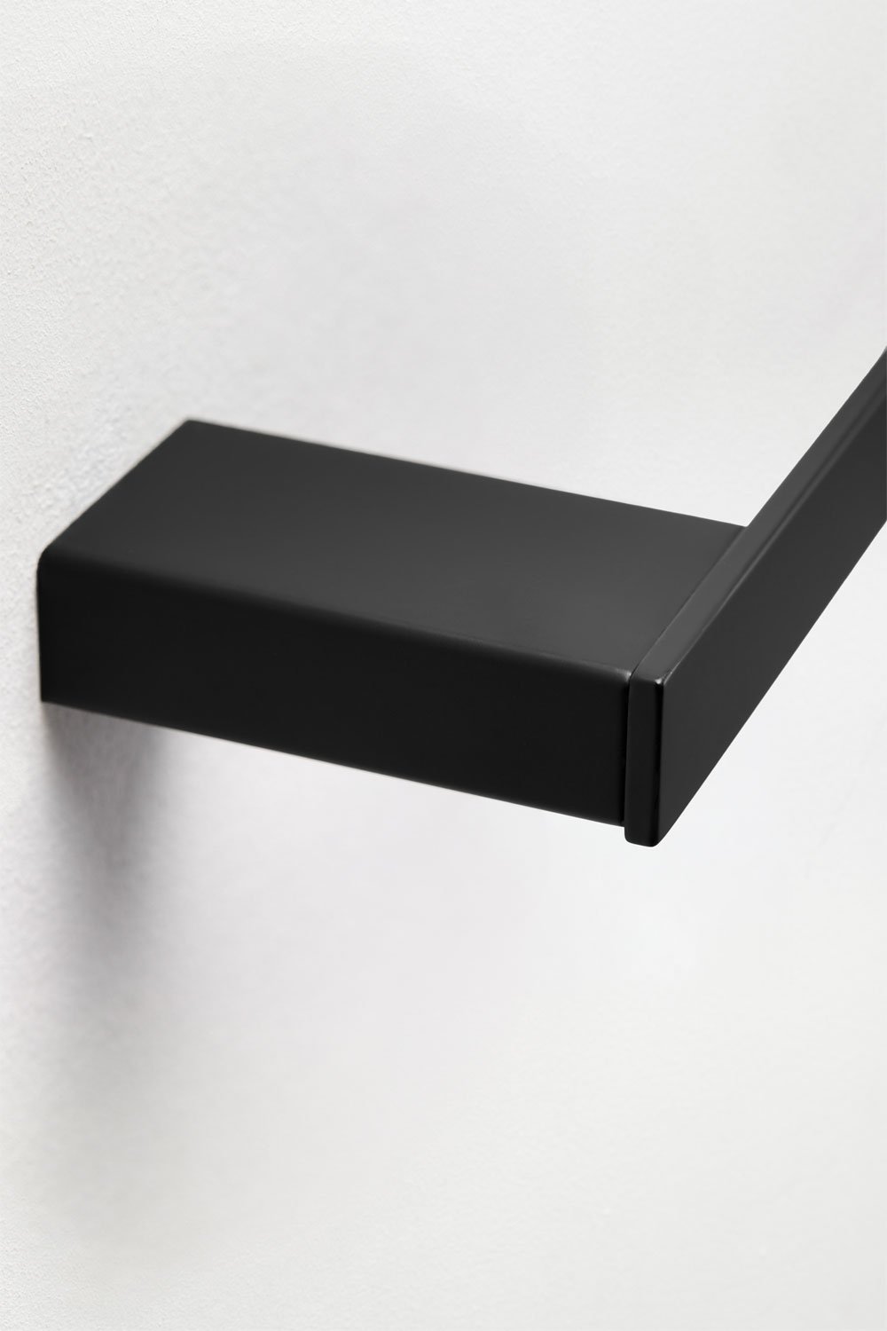 Portarotolo da bagno in acciaio inox nero opaco Olvam, immagine della galleria 5