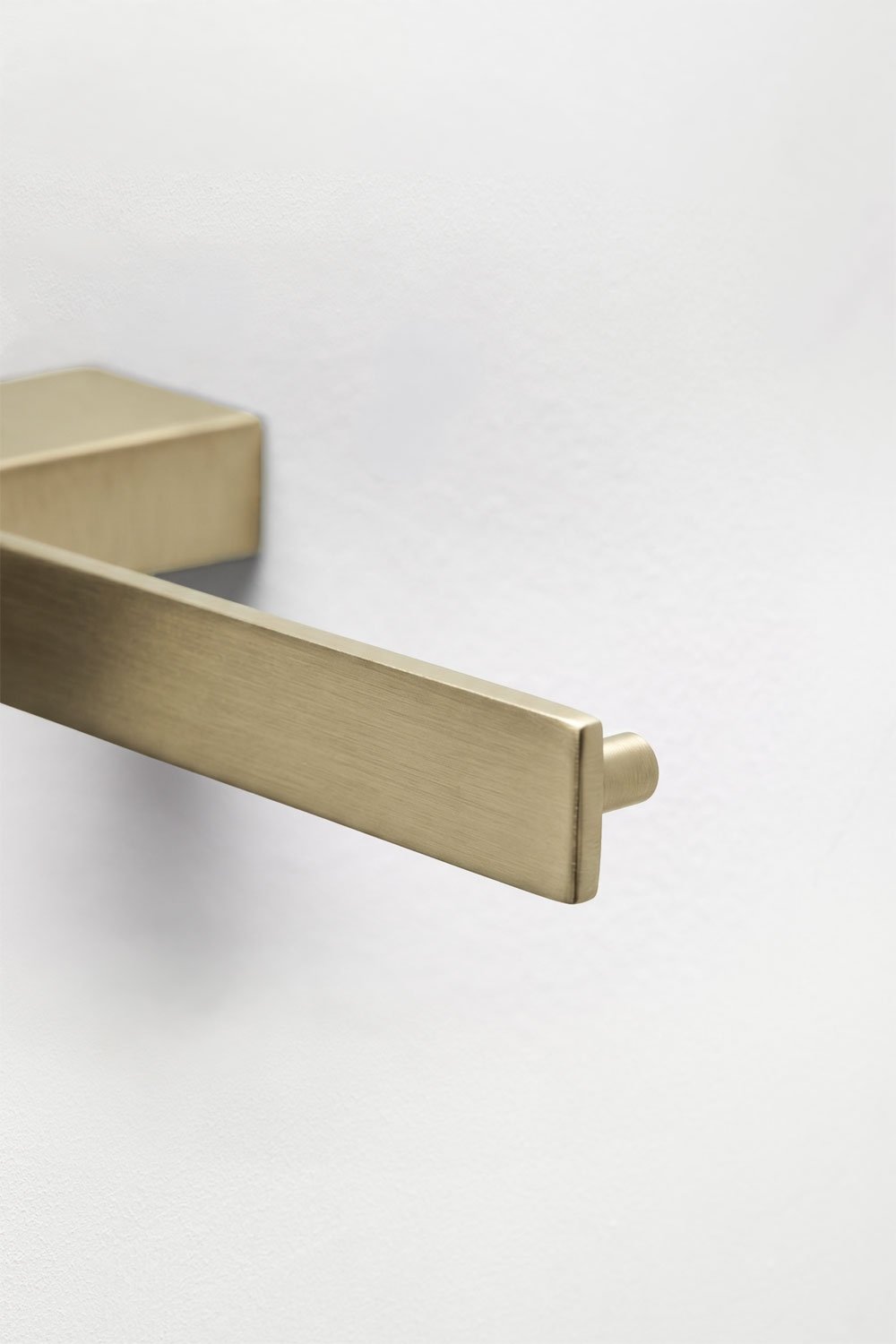 Portarotolo da bagno in acciaio inox oro spazzolato Olvam, immagine della galleria 6