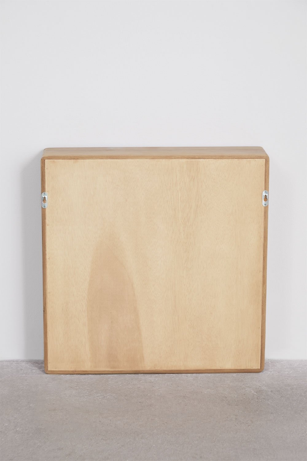 Armadio da parete quadrato 60x60 cm per bagno in legno di teak con specchio Ian, immagine della galleria 8