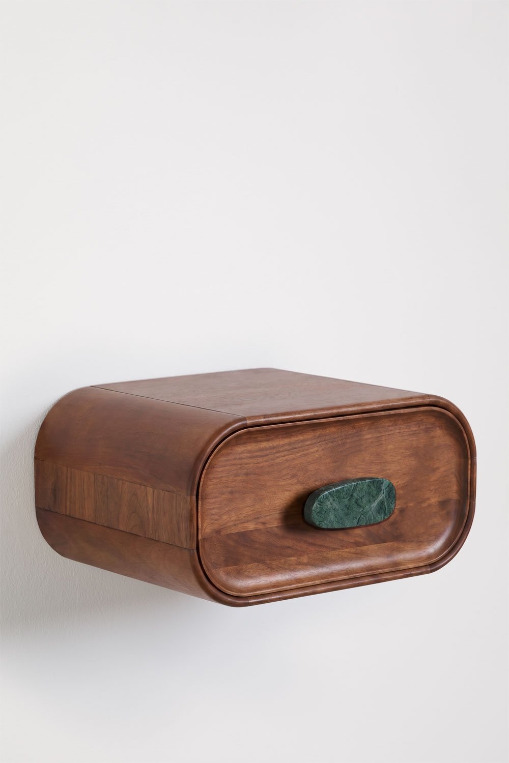 Set di 2 comodini sospesi 50x35 cm in legno di mango e pietra naturale Kivalina, immagine della galleria 3