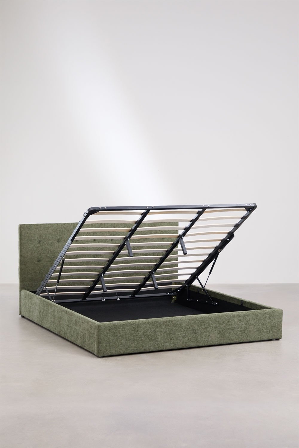 Letto con contenitore imbottito Abiel, immagine della galleria 4