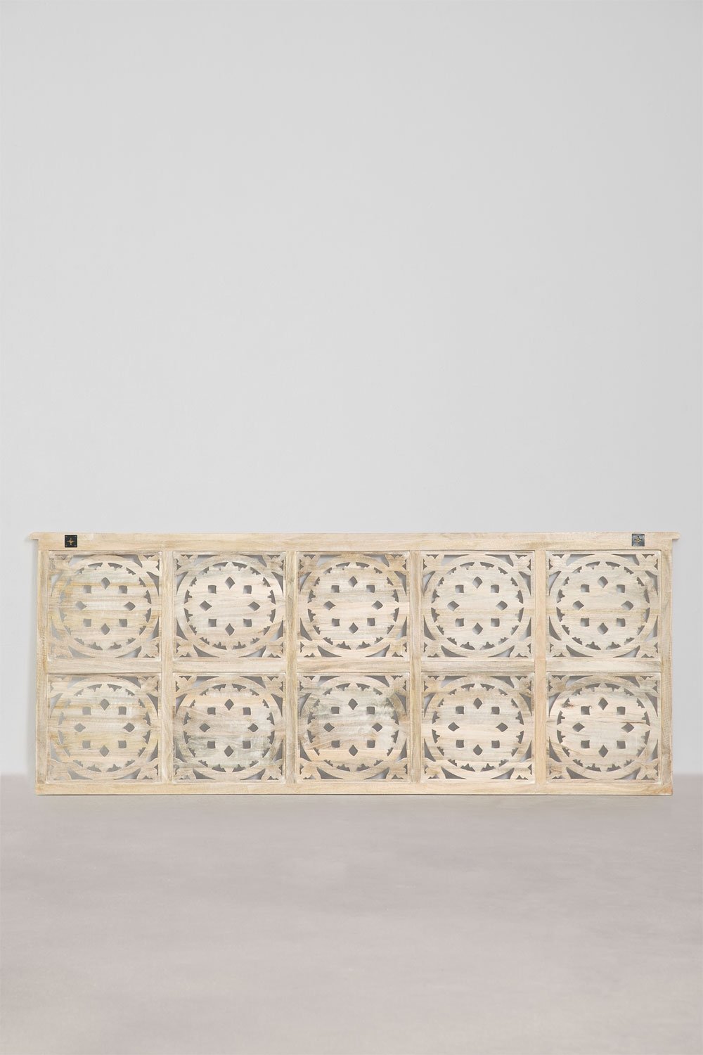 Testiera per letto da 200 cm in legno di mango chiaro Ardel, immagine della galleria 7