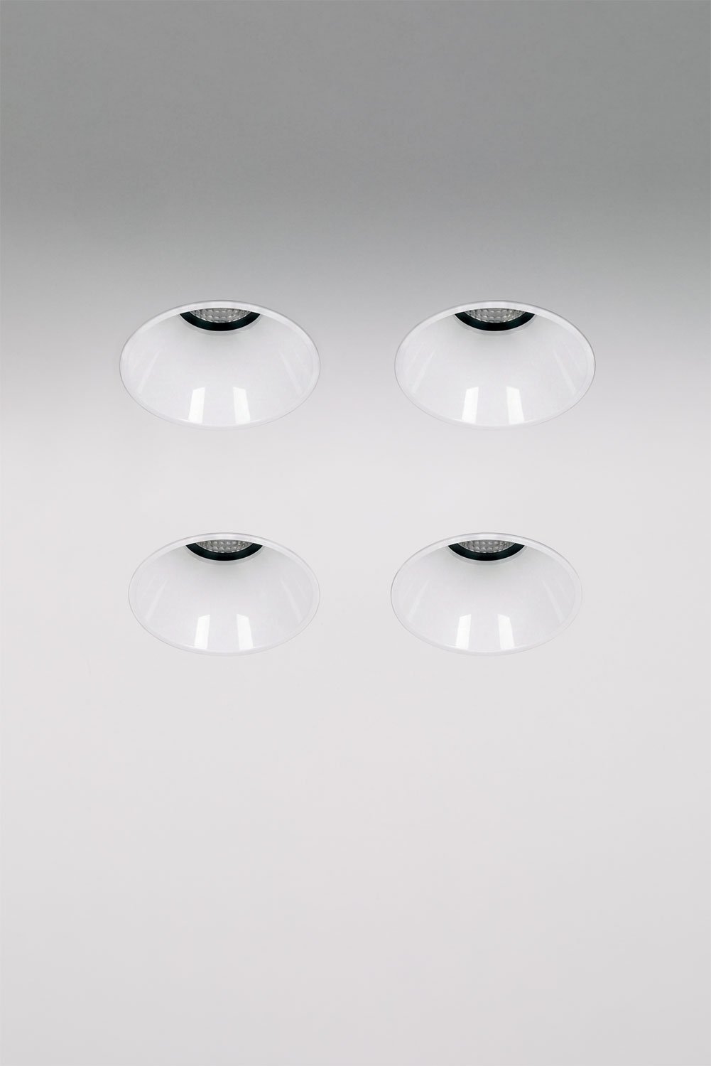 Pack da 4 downlight LED da incasso senza cornice trimless rotondi Ø5,3 cm in alluminio Orelva, imagen de galeria 1