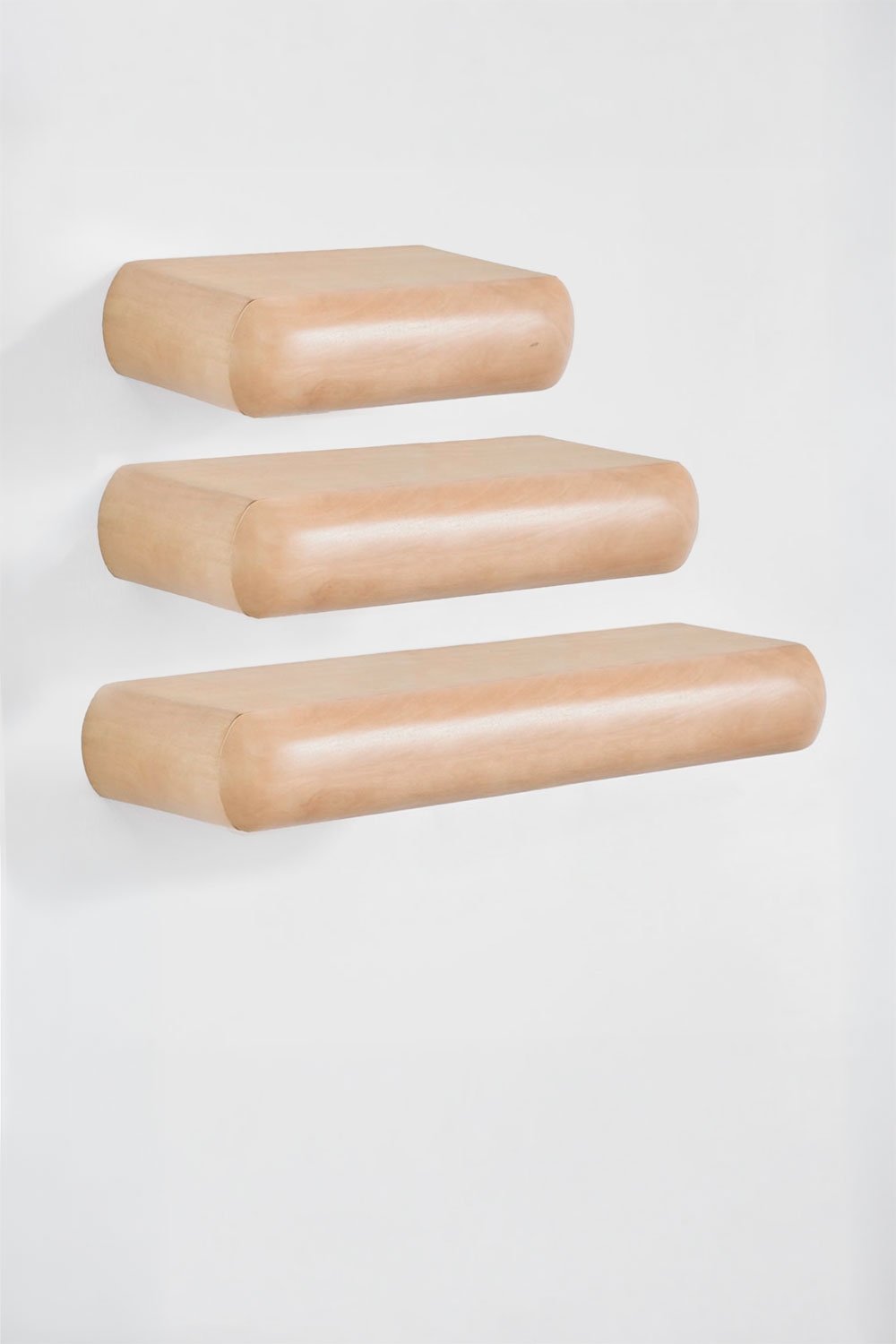 Set di 3 mensole da parete in legno Carmen, immagine della galleria 3