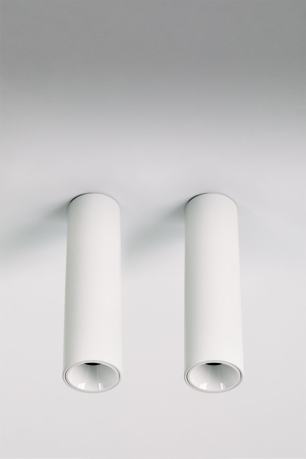 Pack da 2 applique da soffitto LED a superficie rotondi Ø4 cm per esterni in alluminio Orelva, imagen de galeria 1