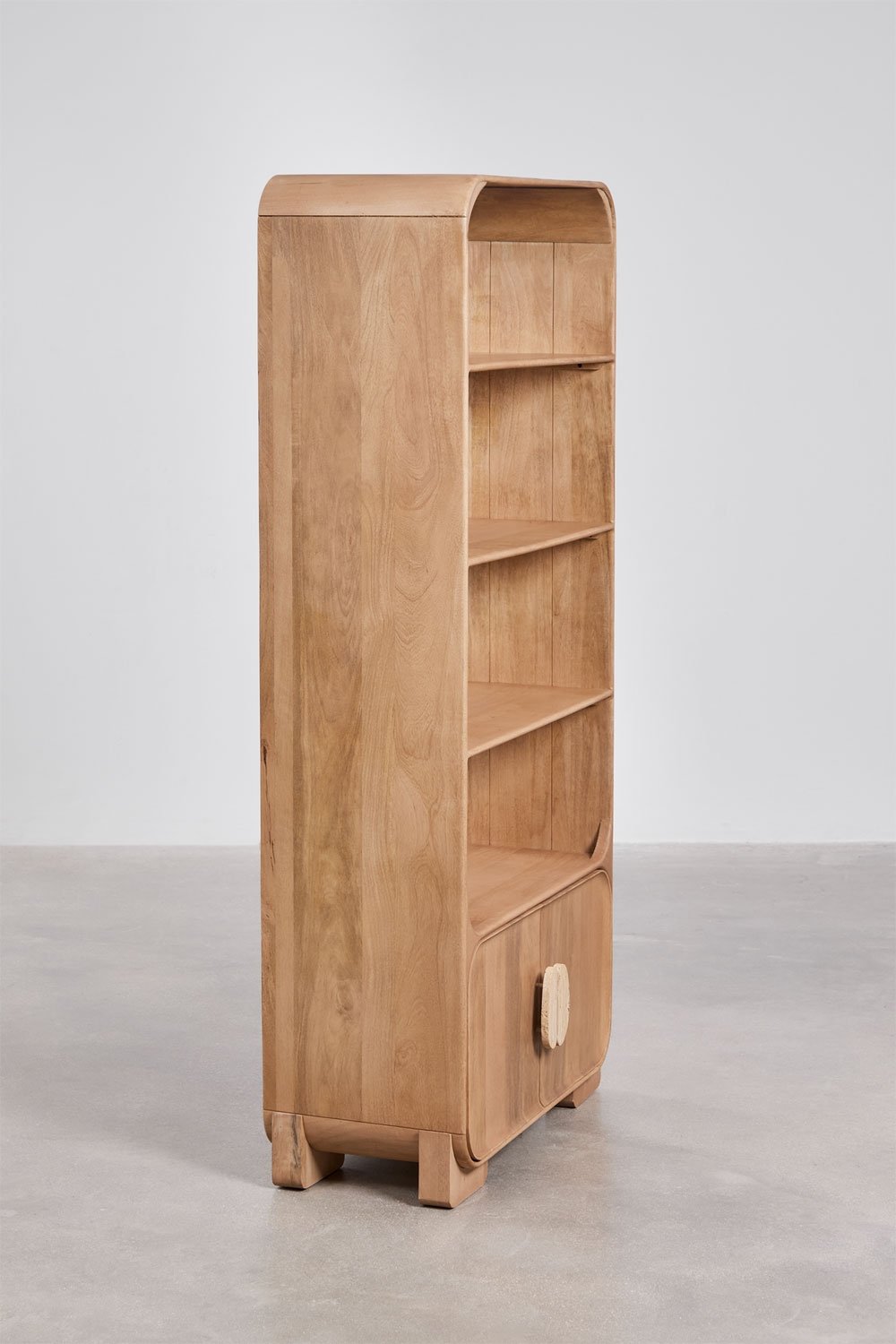 Scaffale 190 cm in legno di mango e pietra naturale Kivalina, immagine della galleria 5