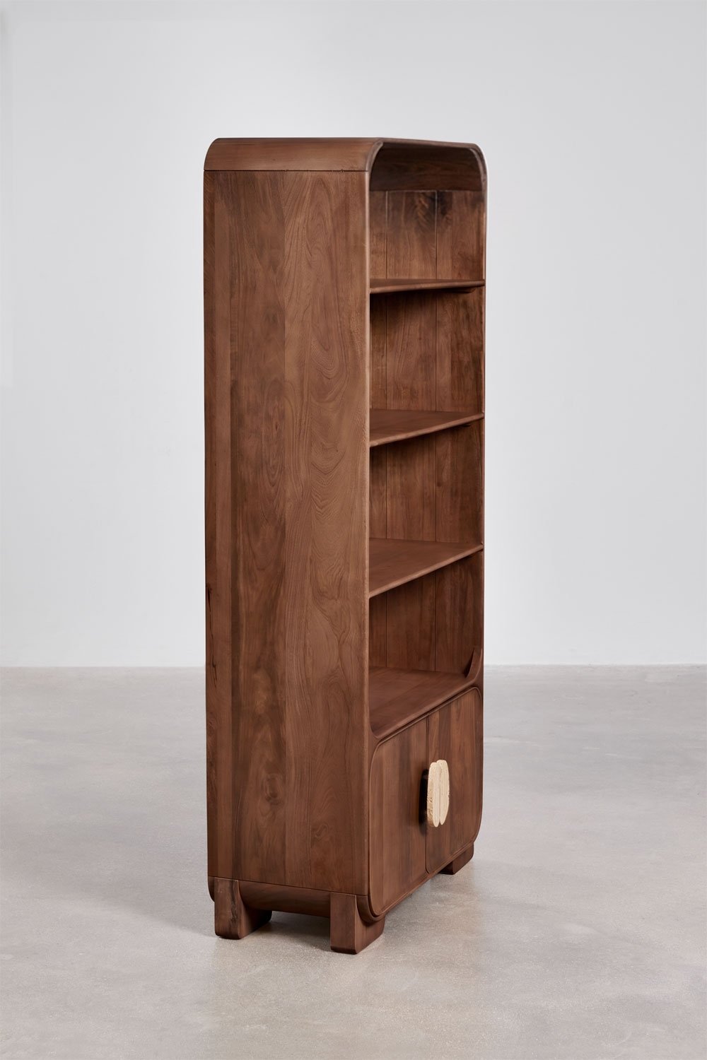Scaffale 190 cm in legno di mango e pietra naturale Kivalina, immagine della galleria 4