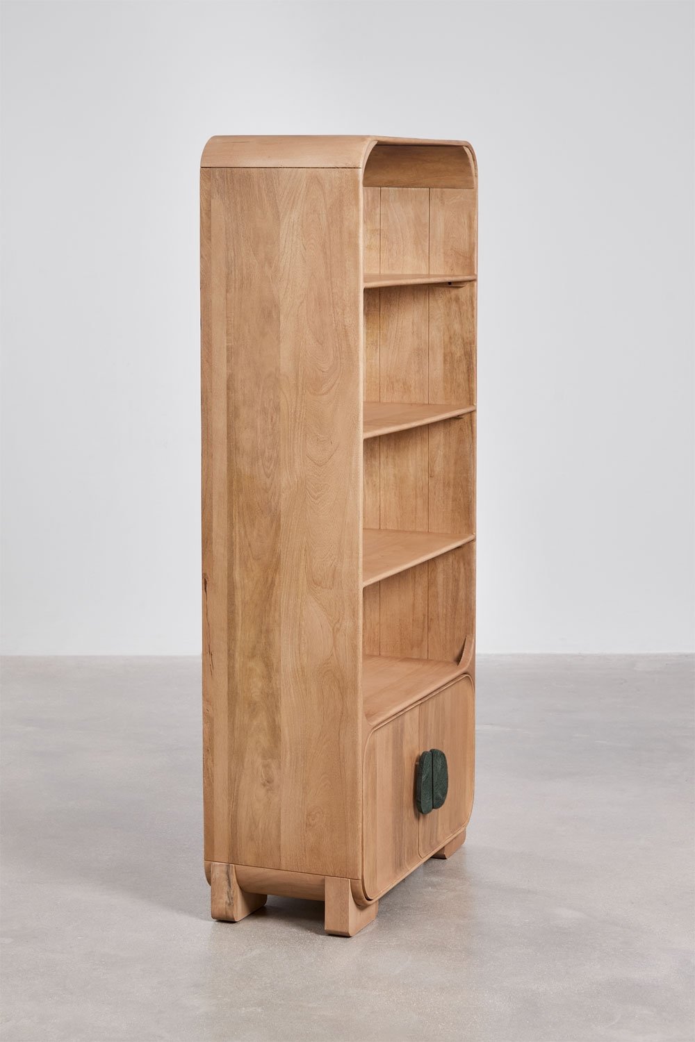 Scaffale 190 cm in legno di mango e pietra naturale Kivalina, immagine della galleria 4