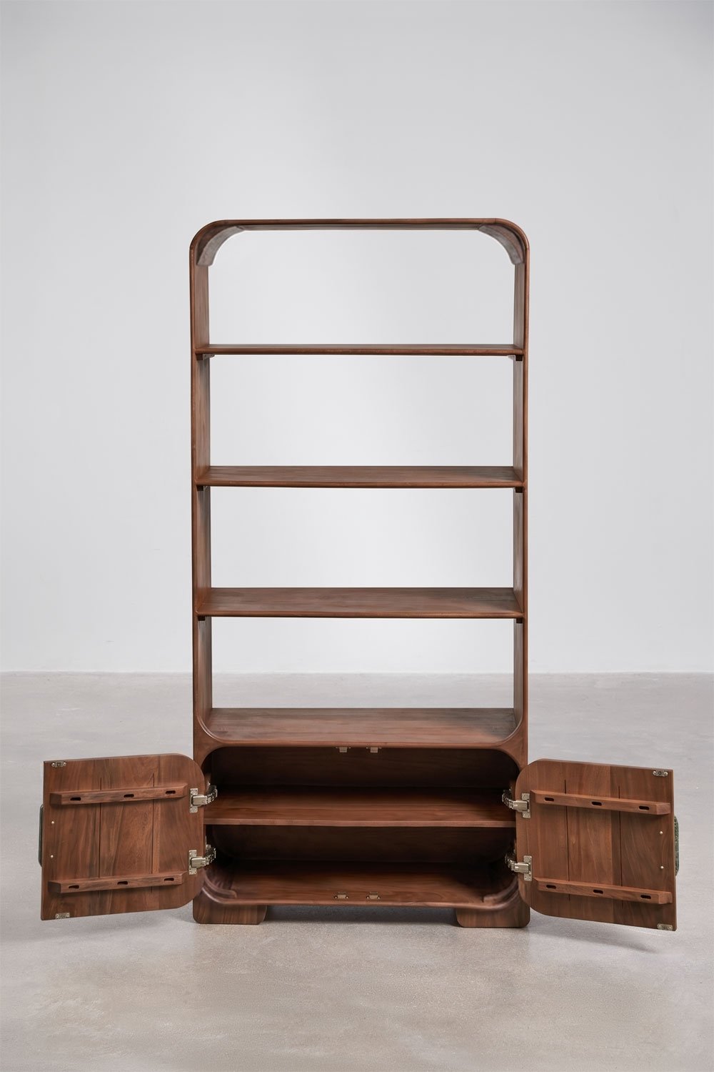 Scaffale 190 cm in legno di mango e pietra naturale Kivalina, immagine della galleria 5
