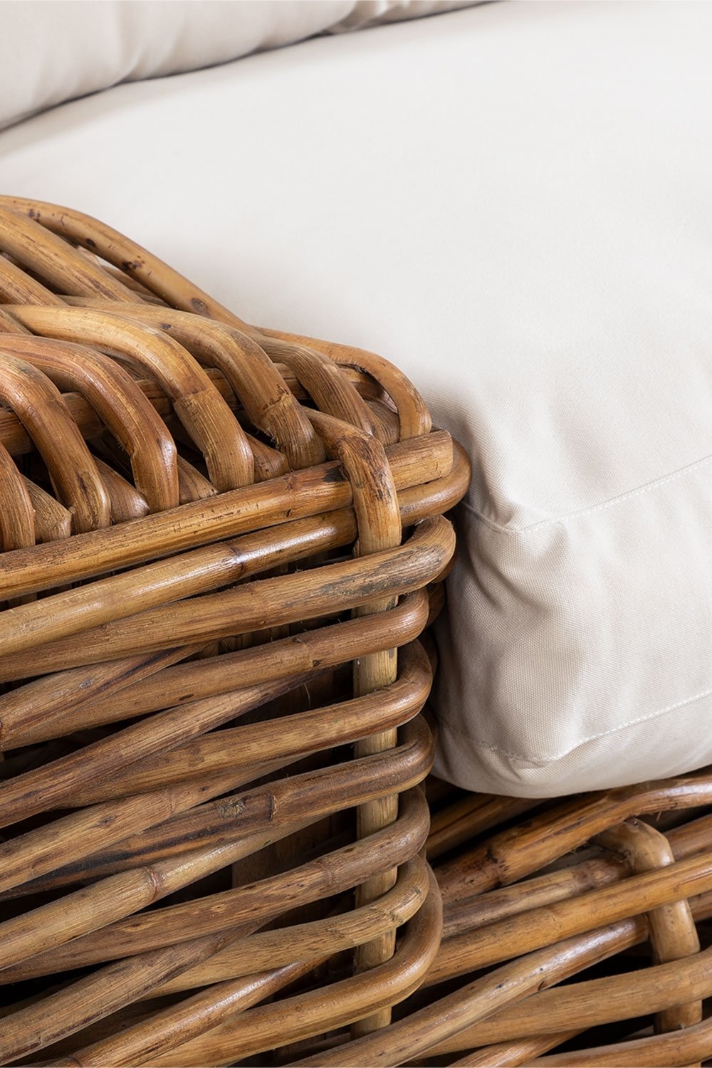 Modulo angolare sinistro per divano modulare da giardino in rattan Milu Style, immagine della galleria 5