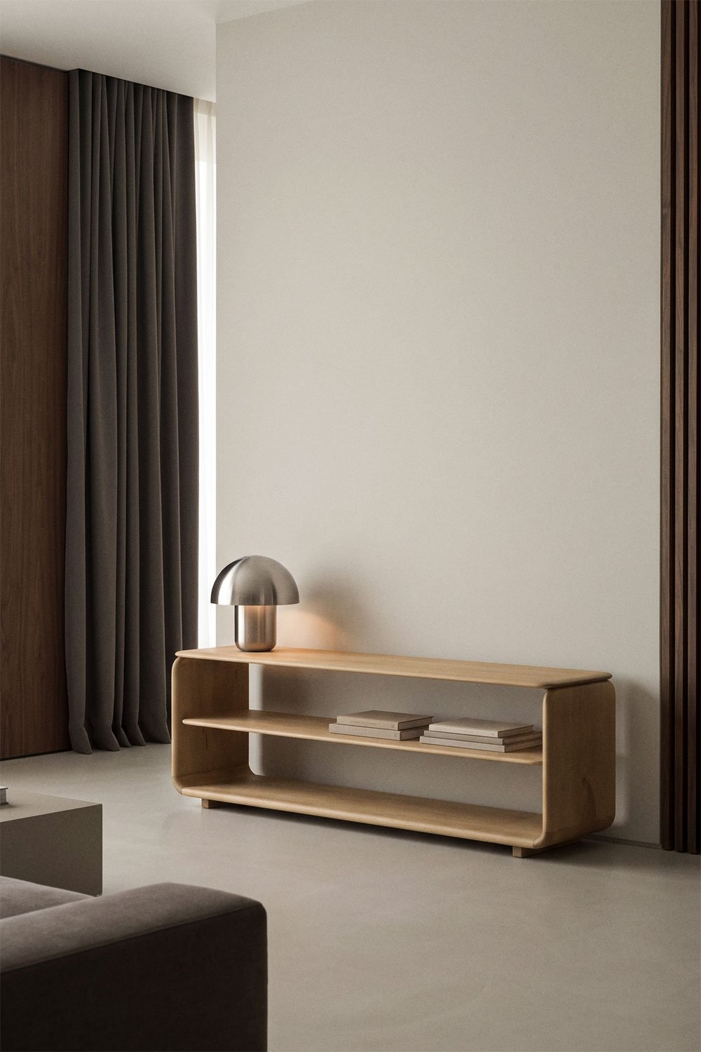 Mobile TV 140x35 cm in legno di mango Tinsley, immagine della galleria 1