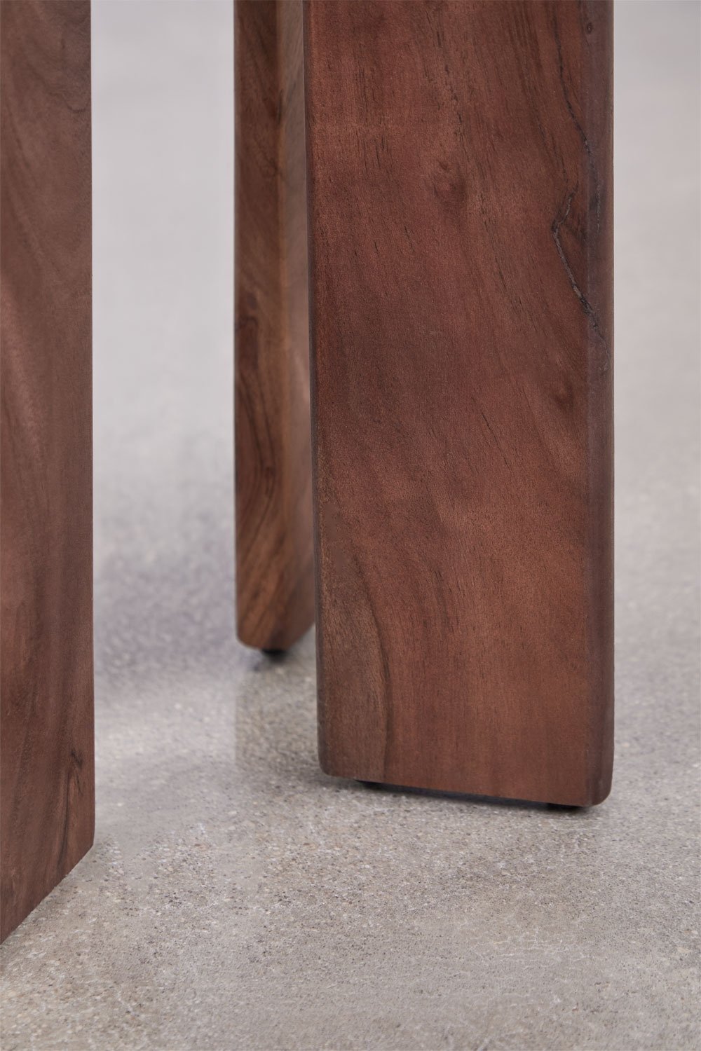 Comodino Ø40 cm in piastrelle e legno di acacia Aitana, immagine della galleria 5