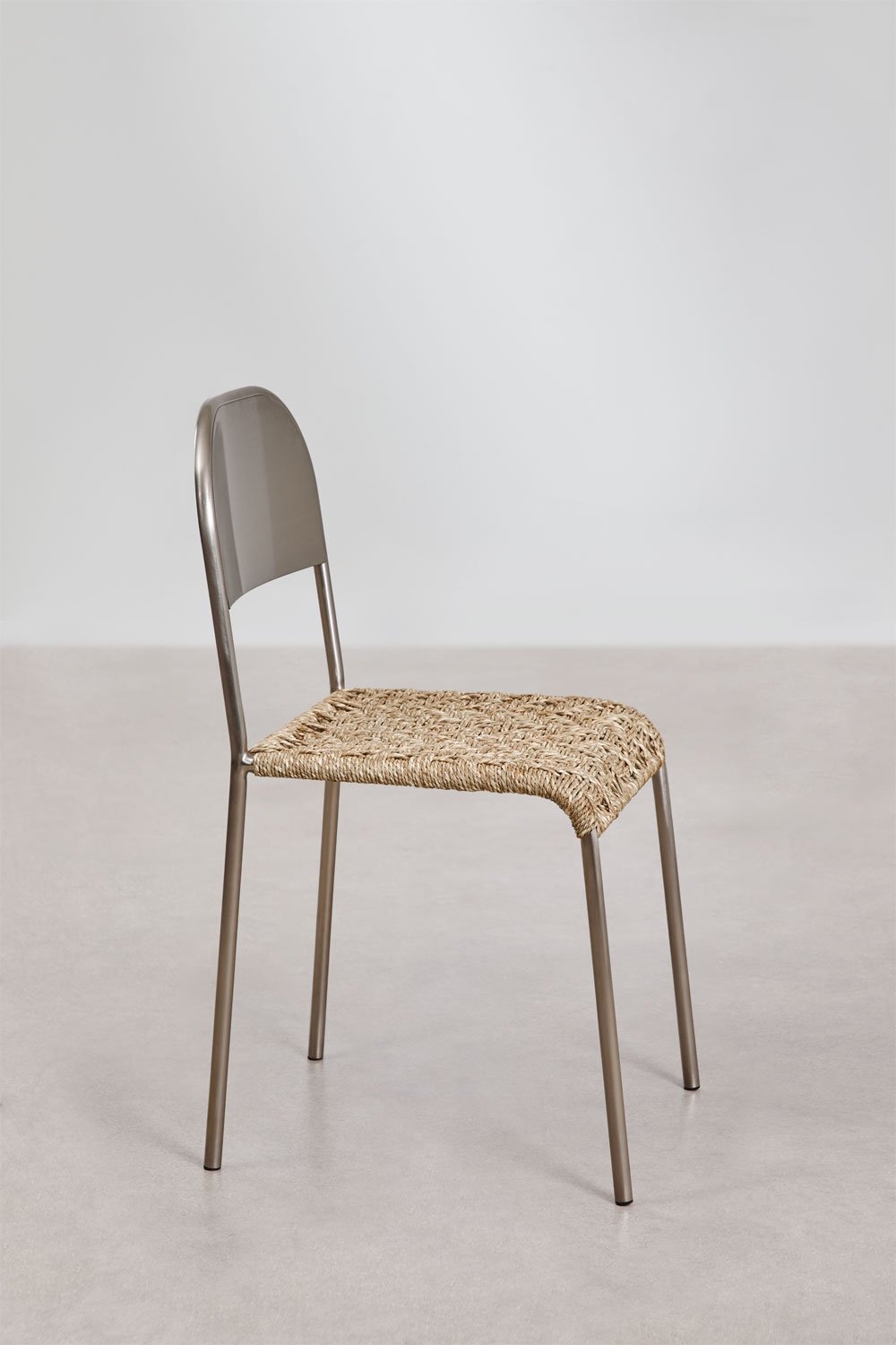 Sedia da pranzo in acciaio inox Narnial, immagine della galleria 4