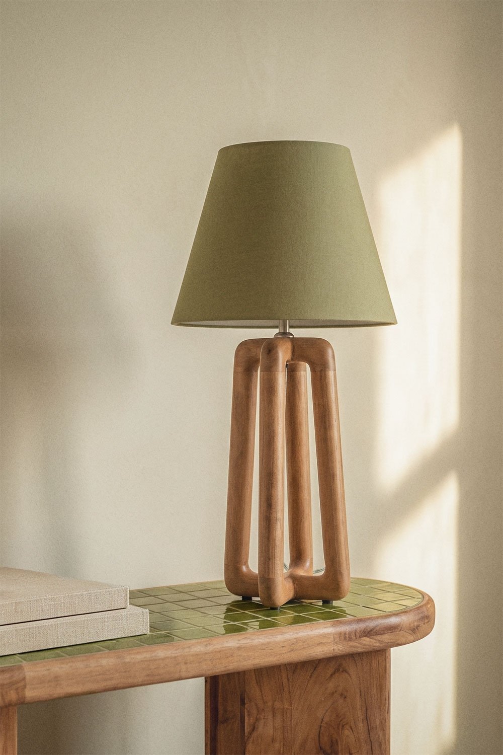 Base per lampada da tavolo 40 cm in legno di mango Lureva, immagine della galleria 1