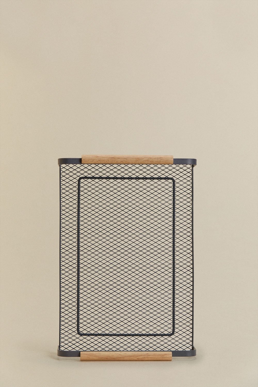 Vassoio in ferro e legno di caucciù Zestei, immagine della galleria 3