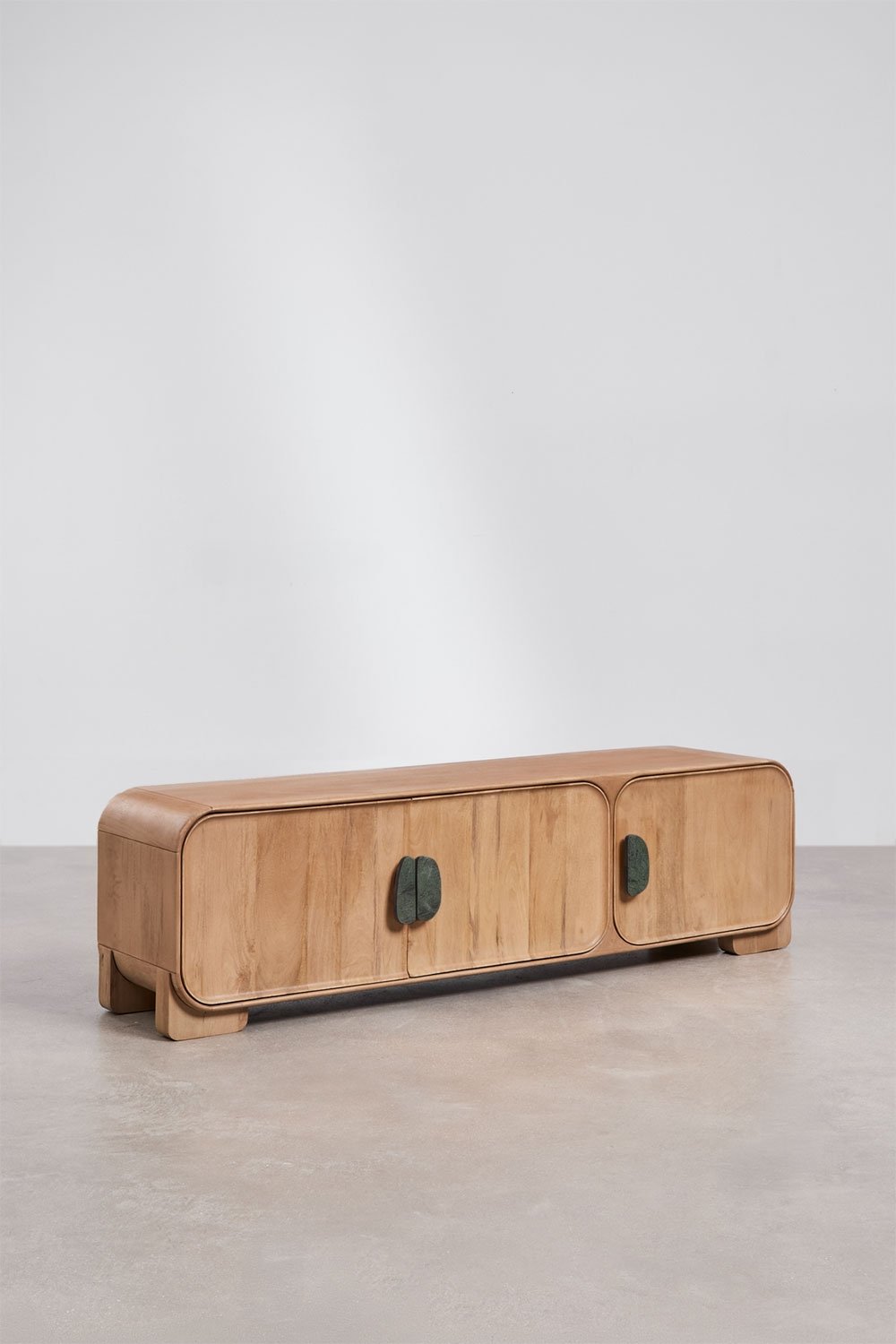 Mobile TV in legno di mango e pietra naturale Kivalina, immagine della galleria 3