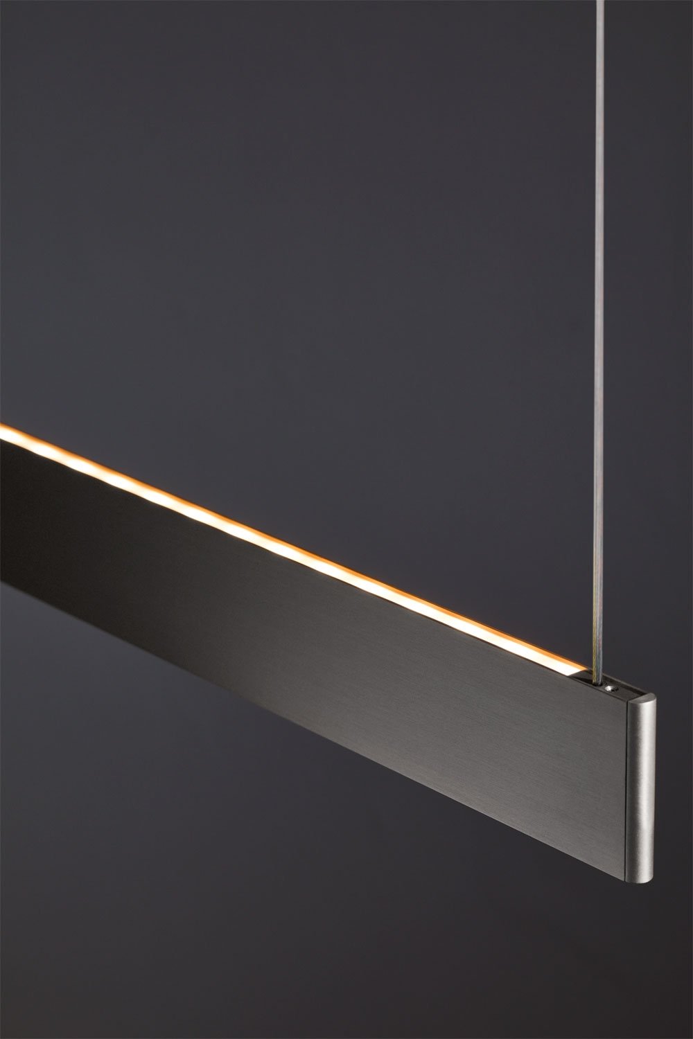 Lampada a sospensione lineare LED 120 cm con luce indiretta in alluminio Maulenis, immagine della galleria 8