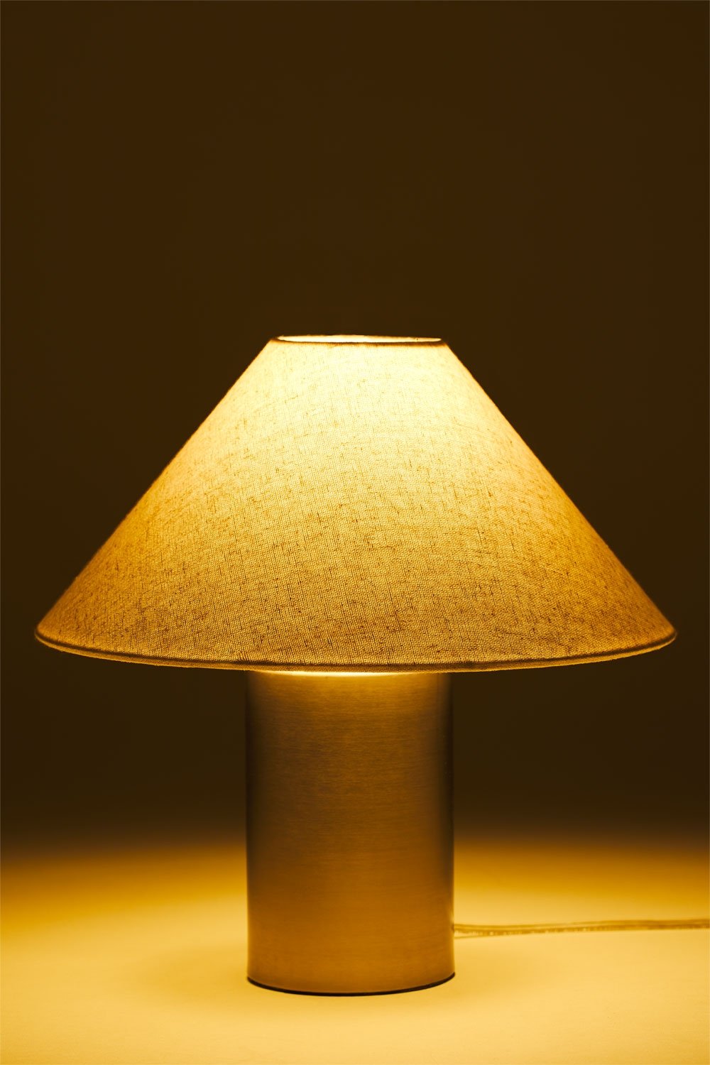 Lampada da tavolo in lino e ferro Barak, immagine della galleria 5