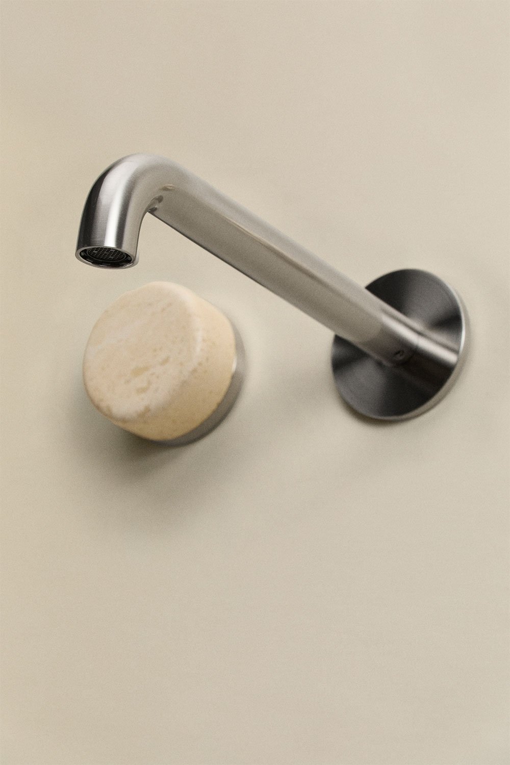 Set di rubinetto da lavabo incassato in pietra naturale Gilstoin e valvola di scarico per lavabo tipo Click-Clack in ottone Orve, immagine della galleria 5