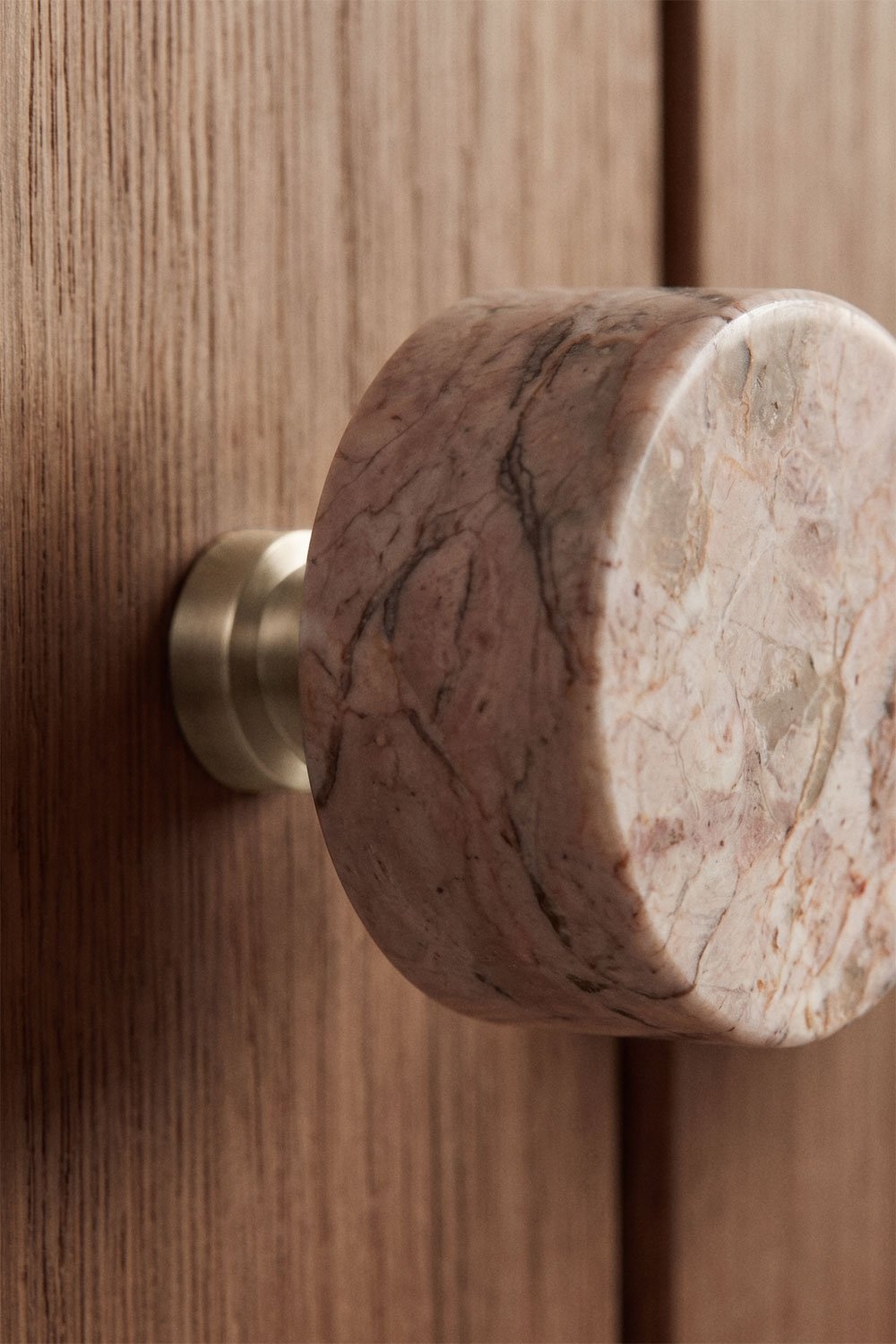 Set di 2 maniglie in pietra naturale e acciaio inossidabile Jareia, immagine della galleria 2
