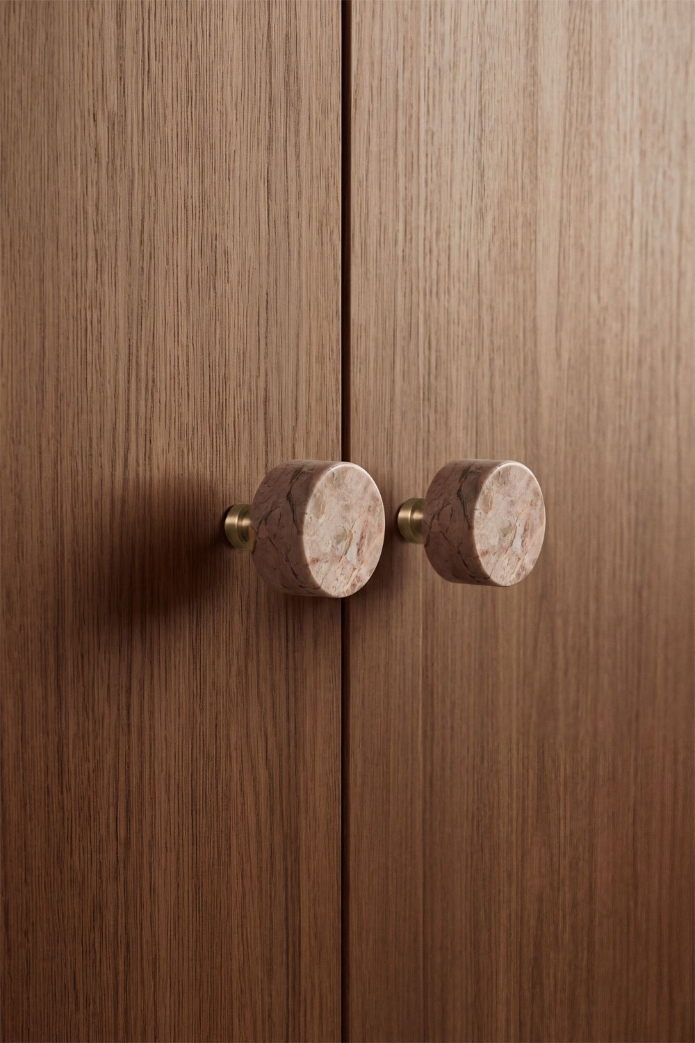 Set di 2 maniglie in pietra naturale e acciaio inossidabile Jareia, immagine della galleria 1