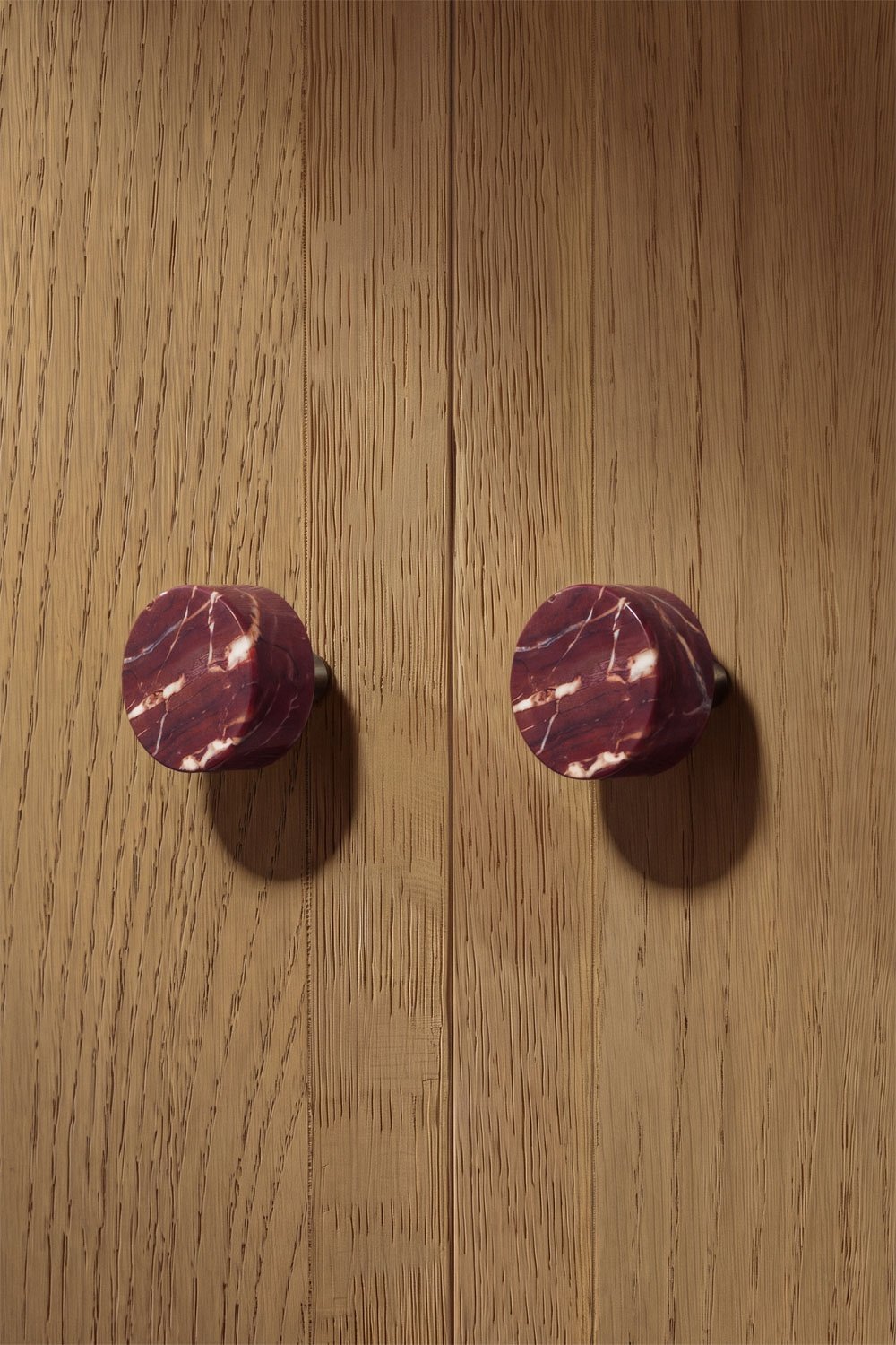 Set di 2 maniglie in pietra naturale e acciaio inossidabile Jareia, immagine della galleria 1