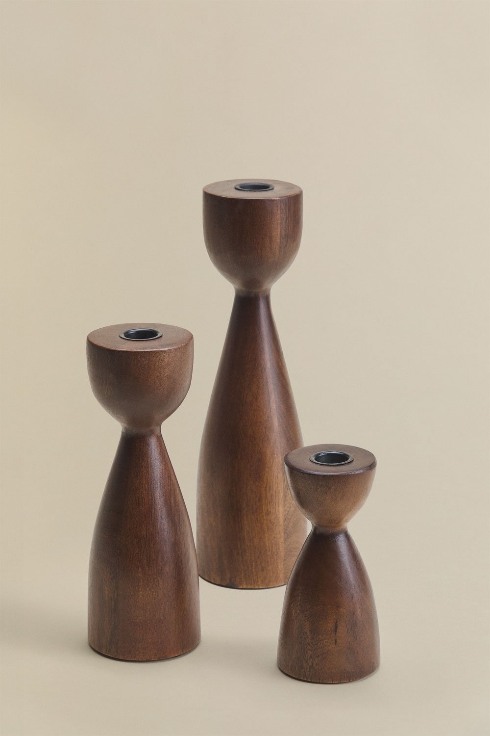 Portacandele in legno di mango Varea, immagine della galleria 7