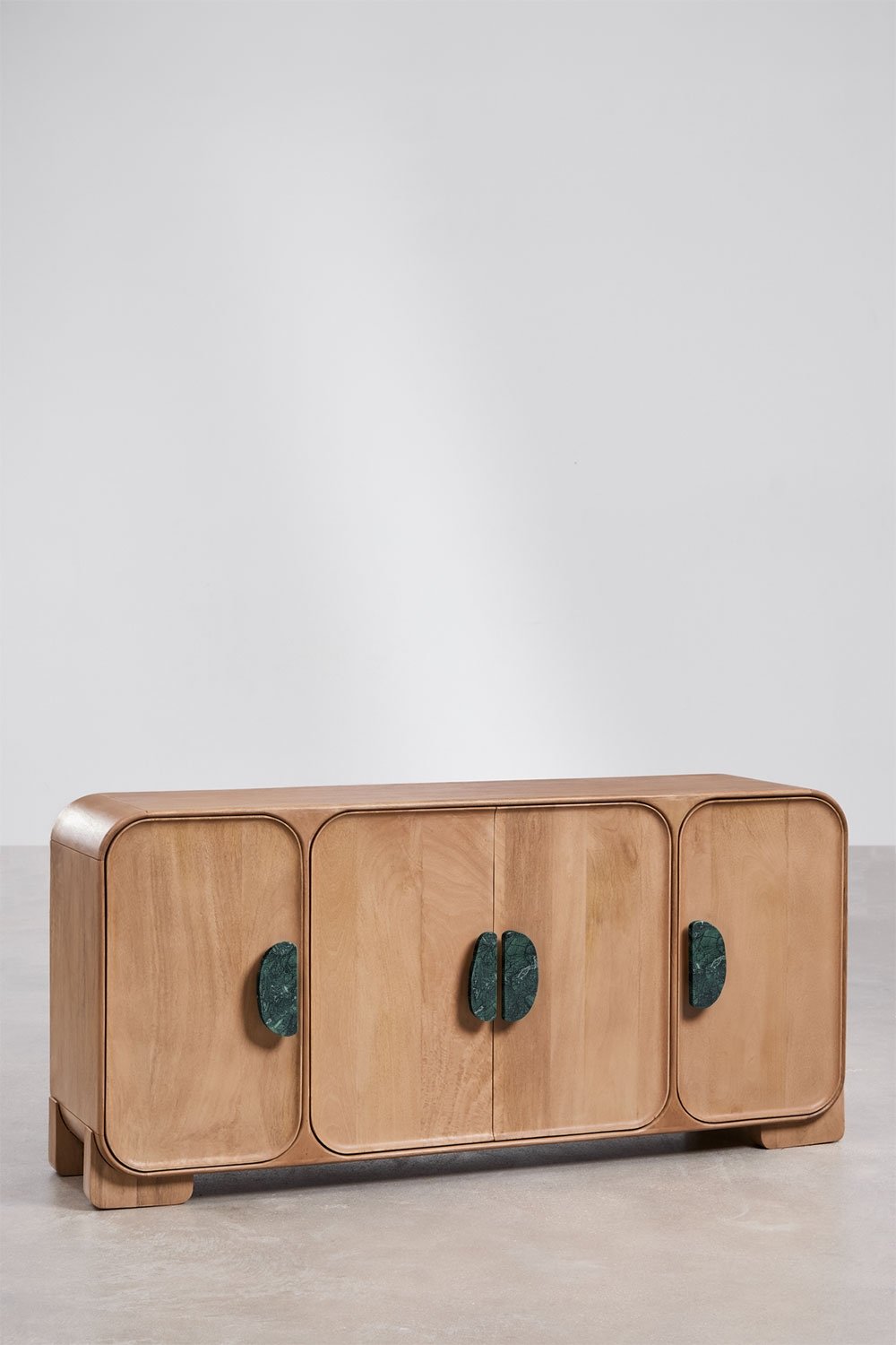 Aparador 160x45 cm in legno di mango e pietra naturale Kivalina, immagine della galleria 3