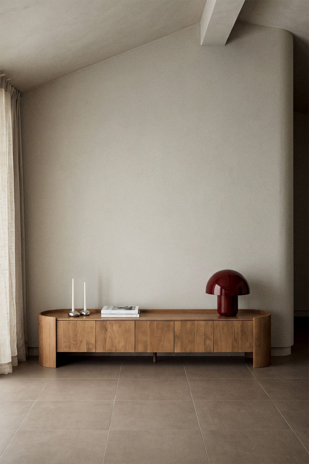 Mobile TV 240x45 cm in legno di mango Sidney, immagine della galleria 1