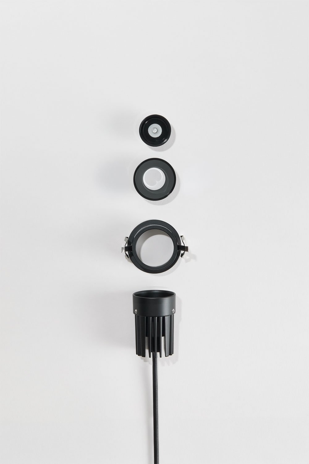 Pack da 2 downlight LED da incasso con cornici Ø3 cm in alluminio con accensione e spegnimento progressivo Luisiana, imagen de galeria 8