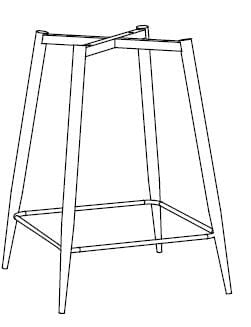 [*] Gambe Sgabello Alto Glamm, immagine della galleria 1