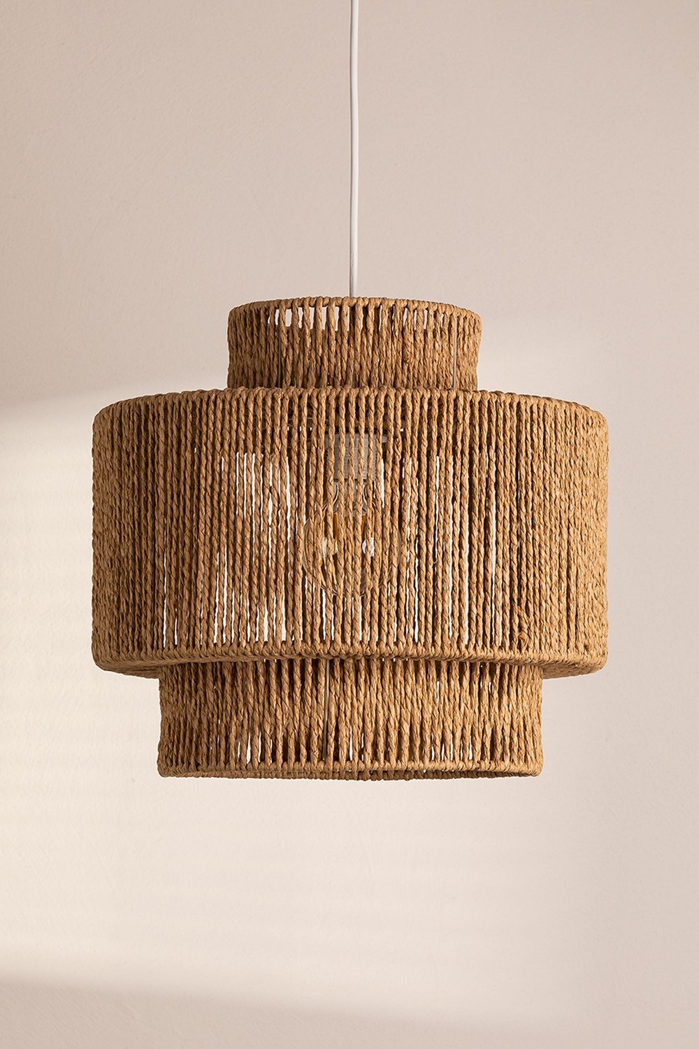 Lampada da soffitto in carta intrecciata Kena, immagine della galleria 1