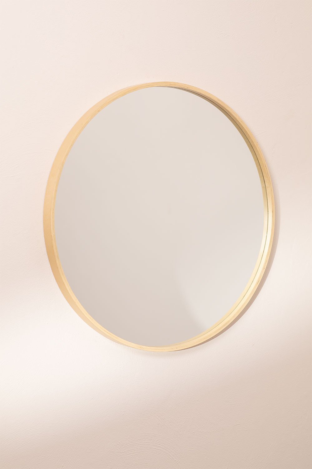 Specchio da parete rotondo in legno Yiro, immagine della galleria 2