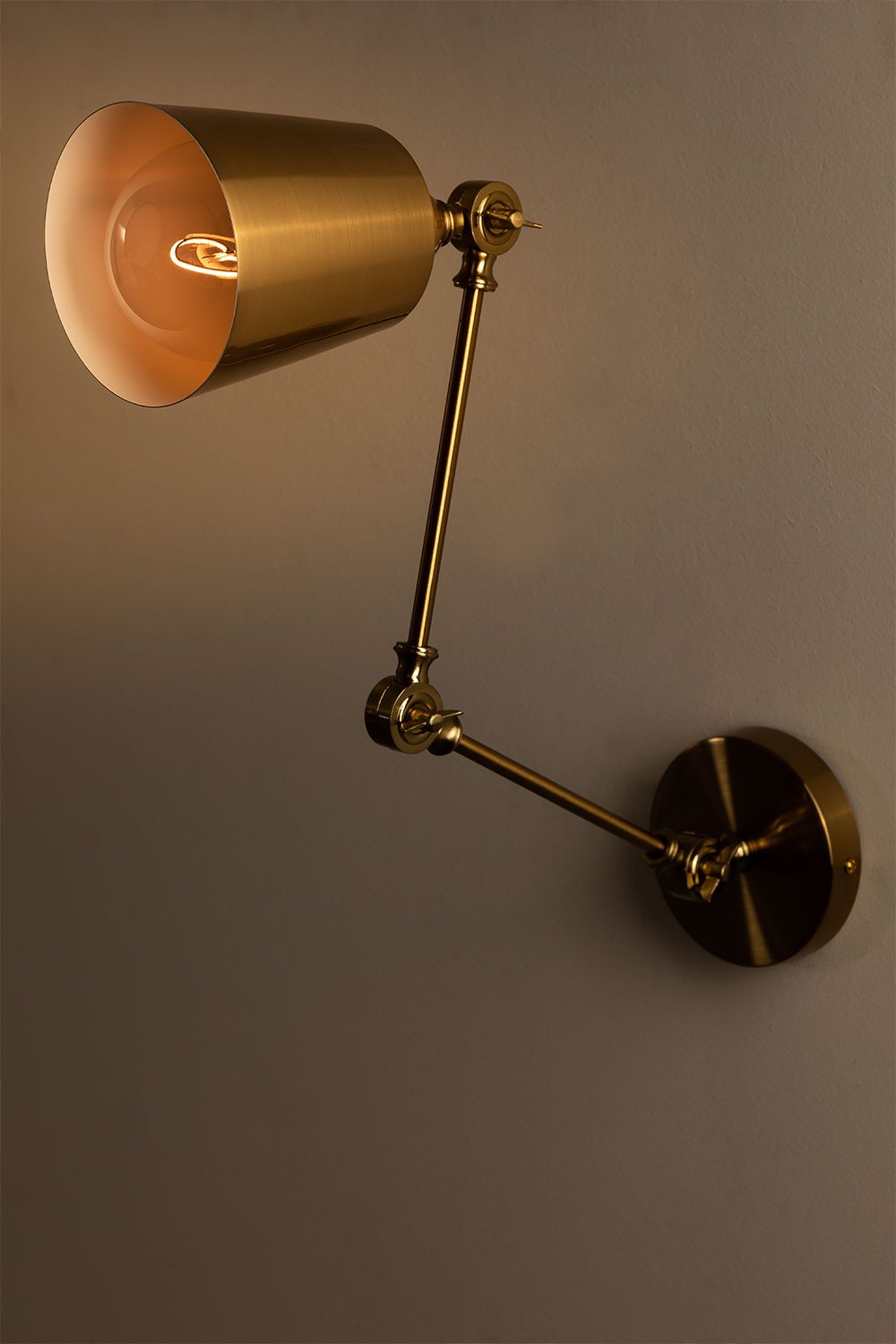 Lampada da parete in ferro Floy Gold, immagine della galleria 4