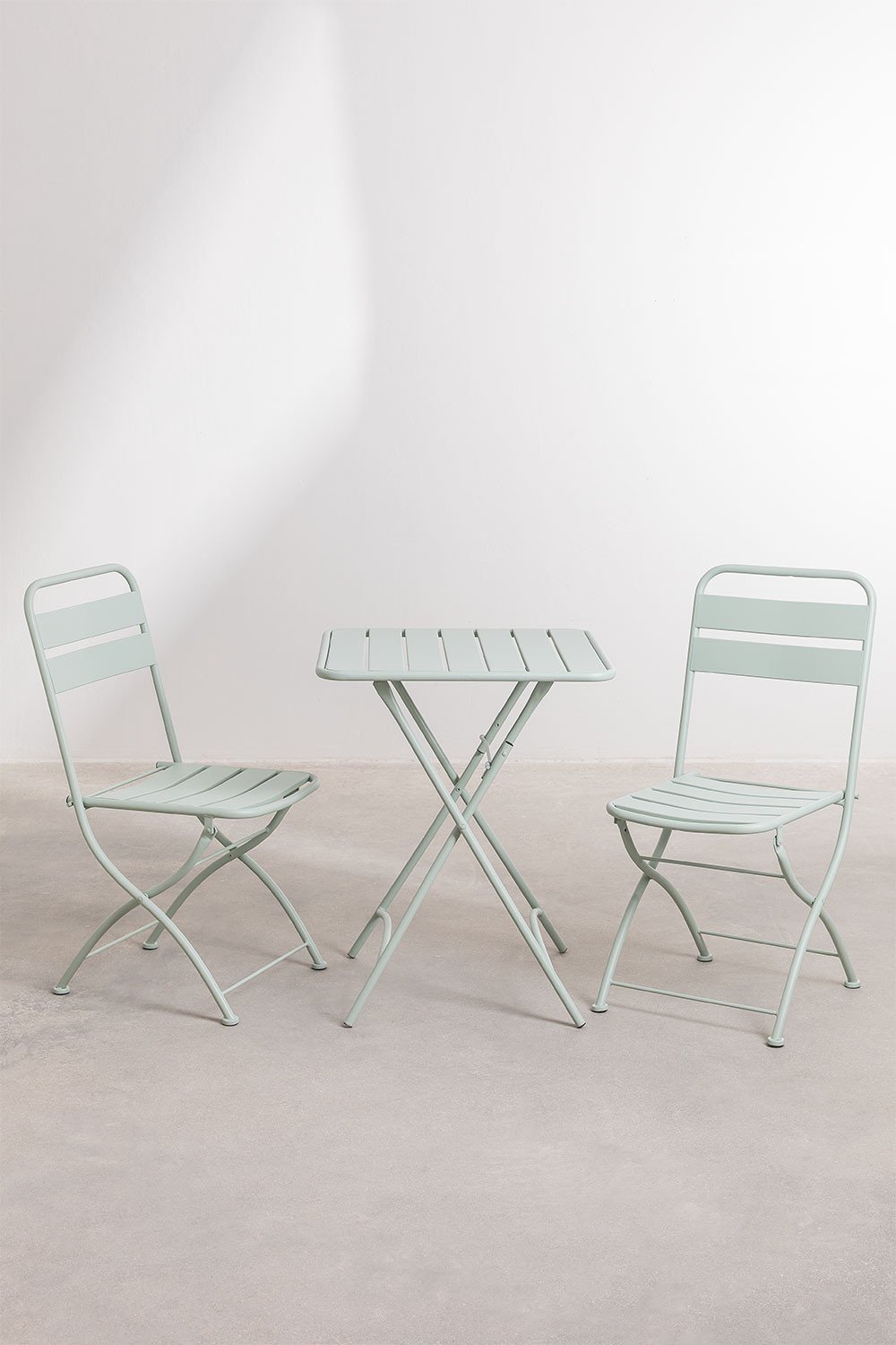 Set tavolo da giardino Janti (60x60 cm) e 2 sedie pieghevoli      , immagine della galleria 2