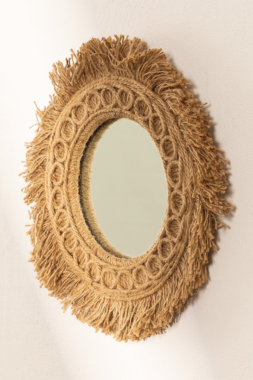 Specchio da parete Rotondo in corda (Ø40 cm) Remie, immagine della galleria 1